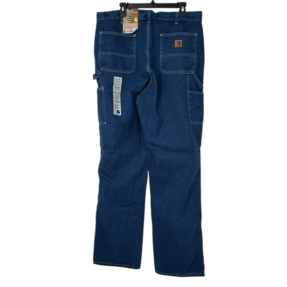 Carhartt B13 Loose Fit Work Dungaree Jeans Blue 38x34 NWT Workwear Y2K - Picture 10 of 14